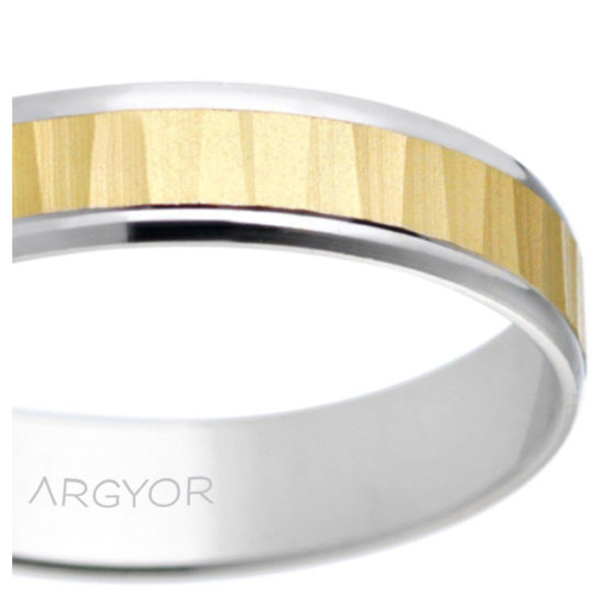 Alianza de oro bicolor 5241503 facetada de 4 mm - Imagen 2