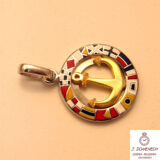 Colgante de oro blanco con esmalte - Imagen 4