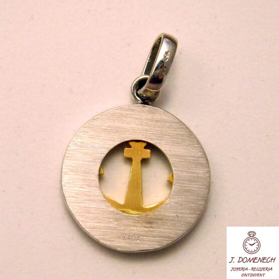 Colgante de oro blanco con esmalte - Imagen 5