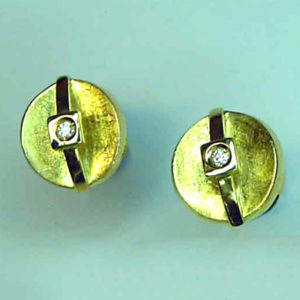 Pendientes de Oro amarillo con brillantes