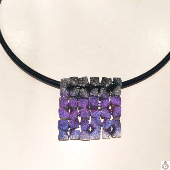 Colgante en Plata de Simentech con mosaico malva