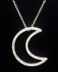 Gargantilla de Oro blanco con Luna de Diamantes
