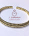 Pulsera de oro amarillo trenzada semi-rigida