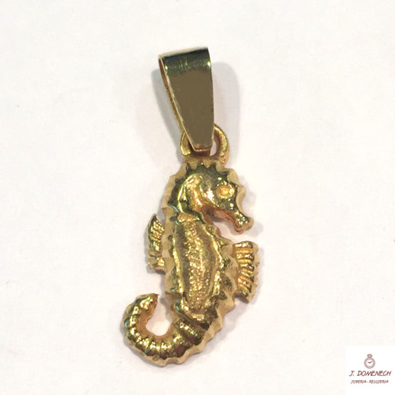 Colgante de oro de ley caballito de mar