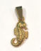 Colgante de oro de ley caballito de mar