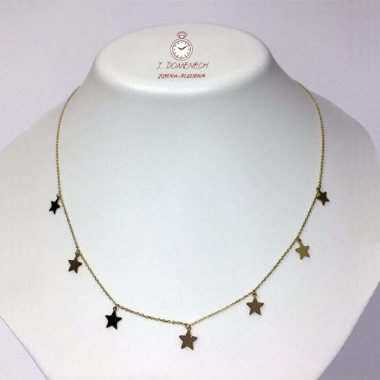 Gargantilla de Oro amarillo con 7 estrellas