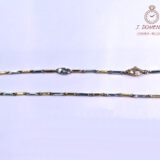 Cadena de Oro bicolor a barritas de 50 cm - Imagen 2