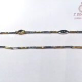 Cadena de Oro bicolor a barritas de 50 cm - Imagen 3