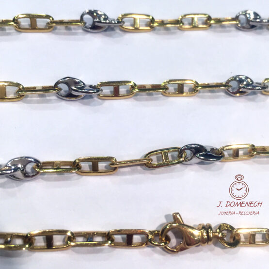 Cadena de Oro bicolor maciza de 60 cm. 7319-1 - Imagen 3