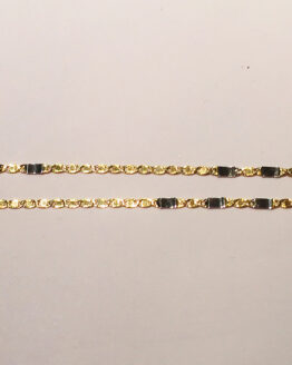 Cadena de Oro bicolor plana de 50 cm