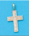 Cruz de oro amarillo con circonitas C-464