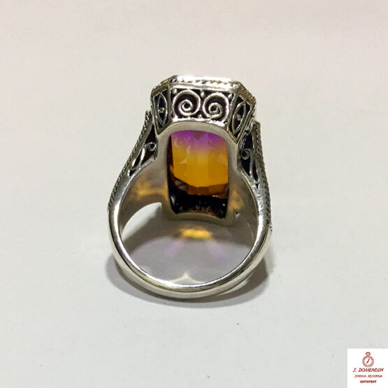Sortija de Plata con cuarzo ametrino - Imagen 2