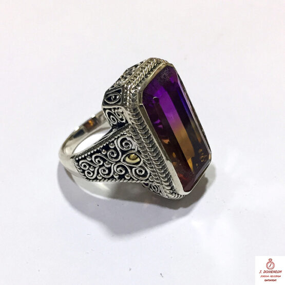 Sortija de Plata con cuarzo ametrino - Imagen 3