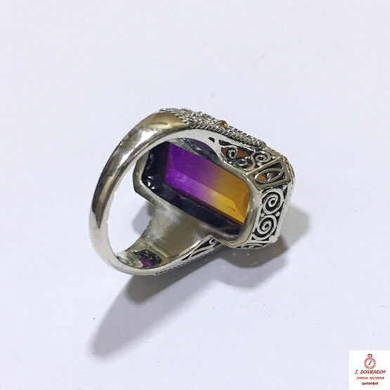 Sortija de Plata con cuarzo ametrino - Imagen 4