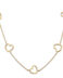 Gargantilla en oro amarillo con 5 corazones