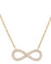 Gargantilla en oro amarillo con infinito de circonitas G666