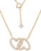 Gargantilla en oro con 2 corazones de circonitas G668