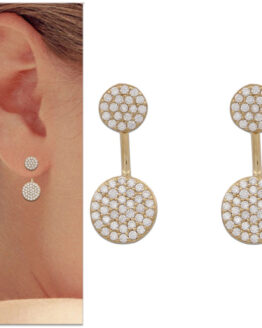Pendientes Front&Back en oro amarillo P991 Pendientes Front&Back en oro amarillo P991