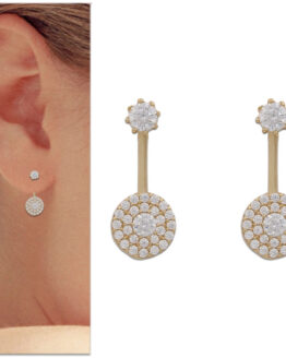 Pendientes Front&Back en oro amarillo P992 Pendientes Front&Back en oro amarillo P992