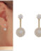 Pendientes Front&Back en oro amarillo P992