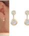 Pendientes Front&Back en oro amarillo P994