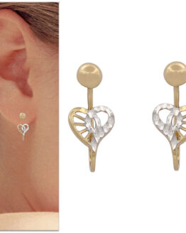 Pendientes Front&Back en oro bicolor P995