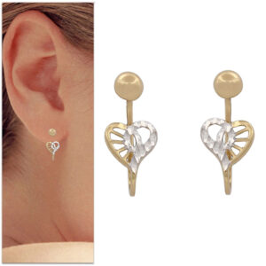 Pendientes Front&Back en oro bicolor P995