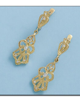 Pendientes en oro anarillo con circonitas P521 Pendientes en oro anarillo con circonitas P521