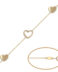 Pulsera en oro amarillo con 3 corazones PU1054