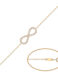 Pulsera en oro amarillo con infinito de circonitas PU1038