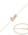 Pulsera en oro amarillo Love de circonitas PU1034