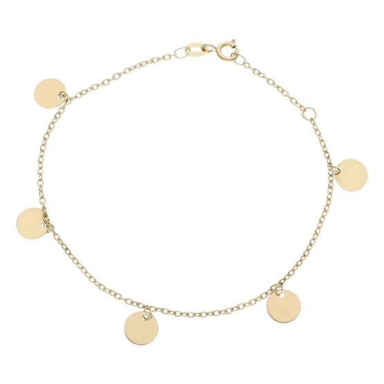 Pulsera en oro amarillo mini charms circulo PU1386