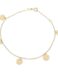 Pulsera en oro amarillo mini charms circulo PU1386
