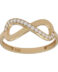 Sortija en oro amarillo con infinito de circonitas S990