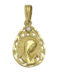 Medalla de oro amarillo Virgen Niña M975