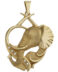 Colgante en oro amarillo cabeza de elefante CB373