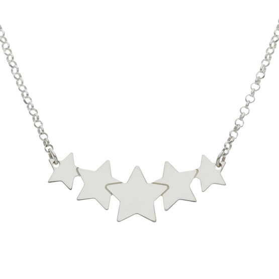 Gargantilla en plata de ley estrellas AG2079