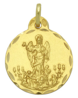 Medalla de oro amarillo de San Rafael M585