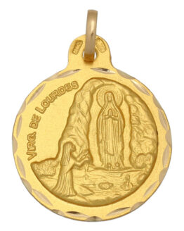 Medalla en oro de Ley de La Virgen de Lourdes M503