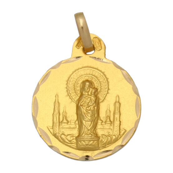 Medalla en oro de Ley de La Virgen del Pilar M251