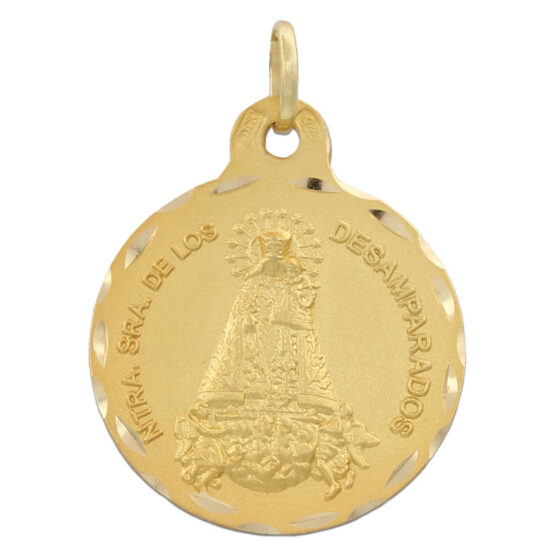 Medalla en oro de ley de La Virgen de los Desamparados M480