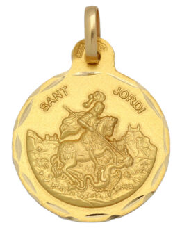 Medalla en oro de ley de San Jordi M499
