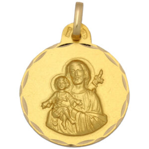 Medalla en oro de ley de San José M2304