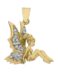Colgante en oro bicolor hada con circonitas G306
