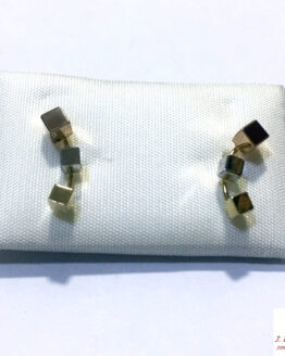 Pendientes trepadores de mujer en oro tricolor