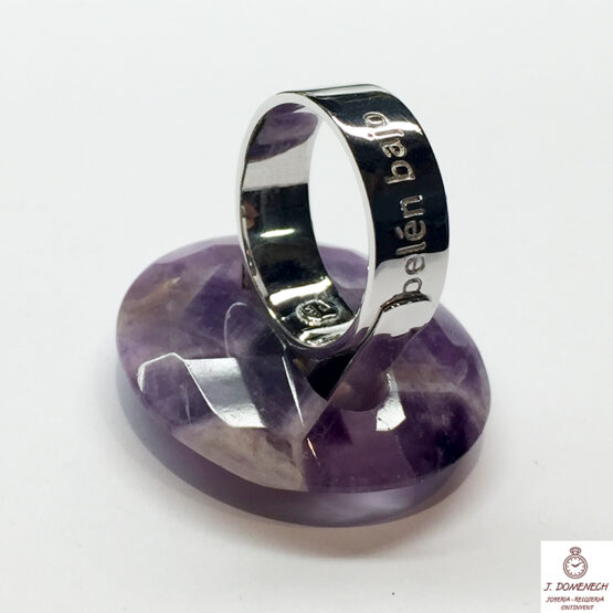Sortija de plata de Belén Bajo con amatista - Imagen 4