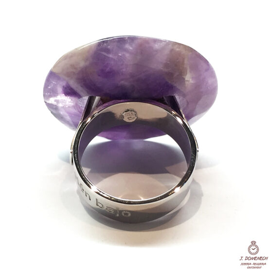 Sortija de plata de Belén Bajo con amatista - Imagen 5