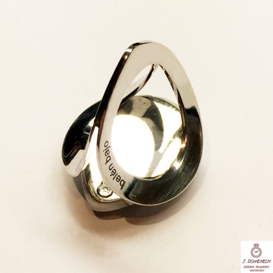 Sortija de plata de Belén Bajo con jaspe oceánico - Imagen 2
