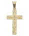 Cruz de oro amarillo plana en brillo C494