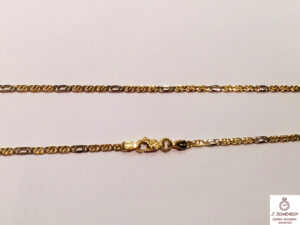 Cadena de Oro bicolor maciza de comunión 1365-1